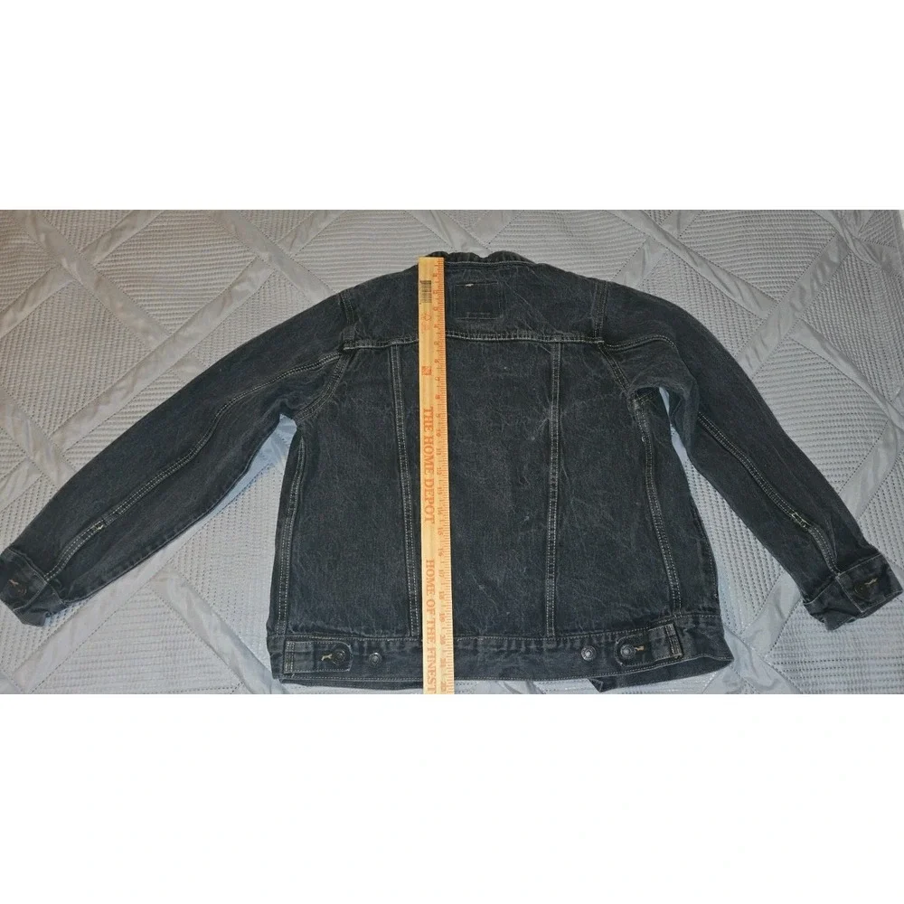 Levi's Denim Jacket Black Gray Youth Large 12–14 Classic‎ Trucker Style